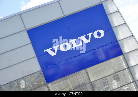 Sign above a Volvo Car dealership Stock Photo