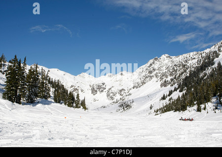 snowmobile tour in Whistler British Columbia Stock Photo