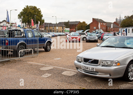 A second hand car sale in Bury St Edmunds, UK Stock Photo