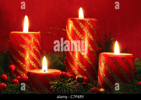 holiday candles Stock Photo