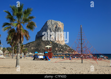 Penon de Ifach and beach in Calpe, Costa Blanca, Spain Stock Photo