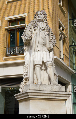 Statue of Sir Hans Sloane, Kings Road, Chelsea, London, UK Stock Photo