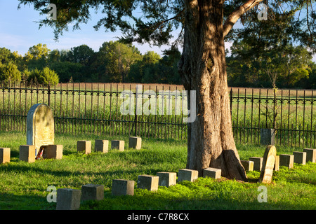 McGavock Confederate Cemetery on the grounds of the historic Carnton Plantation, Franklin Tennessee USA Stock Photo