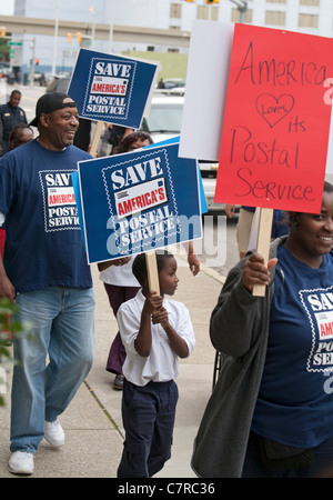 Postal Workers Rally to Save Six-Day Mail Delivery Stock Photo