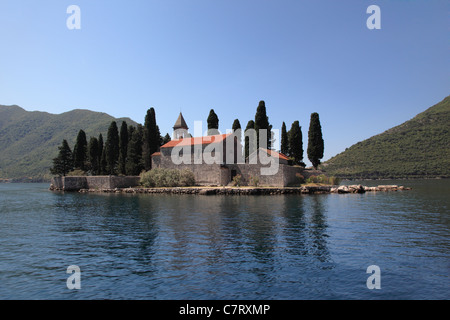 Island of Saint George, Perast, Montenegro Stock Photo