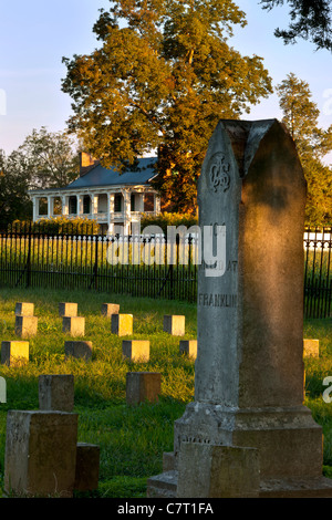 McGavock Confederate Cemetery on the grounds of the historic Carnton Plantation, Franklin Tennessee USA Stock Photo