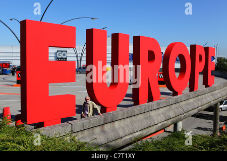 Europe sign at Cite Europe shopping Centre Calais France Stock Photo