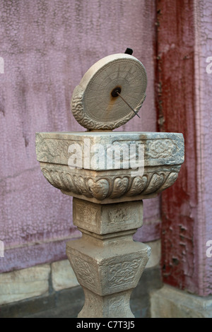 Sundial in the Forbidden City, Beijing Stock Photo