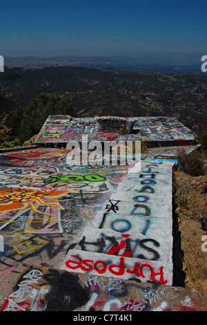 Graffiti, Stunt Road, Calabasas, California Stock Photo