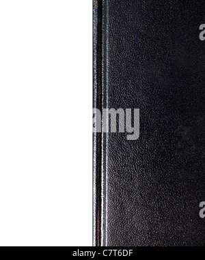 Black leather folder isolated on white background Stock Photo - Alamy