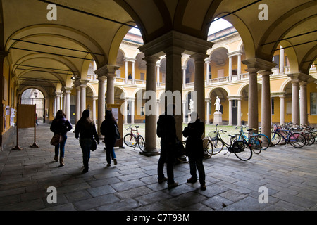 Italy, Lombardy, Pavia, the university, the courtyard Stock Photo