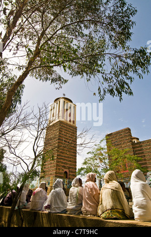 Africa, Eritrea, Asmara, Enda Mariam orthodox cathedral Stock Photo