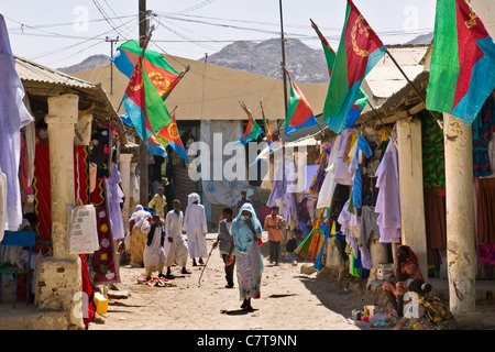 Africa, Eritrea, Keren, street scene Stock Photo