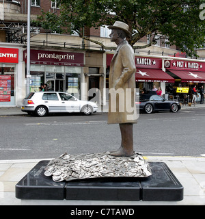 Situated at South Kensington is this statue of Hungarian composer Bela Bartok. Stock Photo