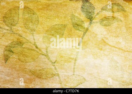 abstract grunge background with plants Stock Photo