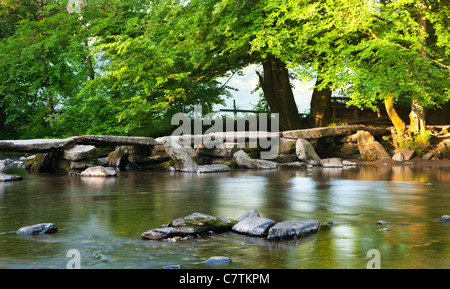 Tarr Steps in Exmoor National Park, Somerset Stock Photo