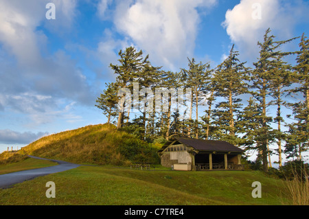 Ecola State Park has both a bounty of beautiful beaches and is rich in history as well. Oregon. USA  American West Coast. Stock Photo