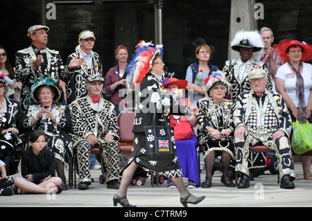 Pearly Kings and Queens Guildhall Harvest Festival 2011 Stock Photo