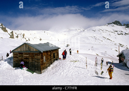 Italy, Piedmont, Monte Moro, Macugnaga, ski plant Stock Photo