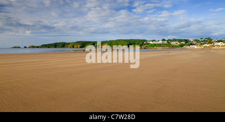 Saundersfoot Beach Pembrokeshire Wales Stock Photo