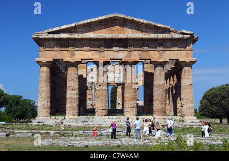 Italy, Campania, Paestum, Neptune temple Stock Photo