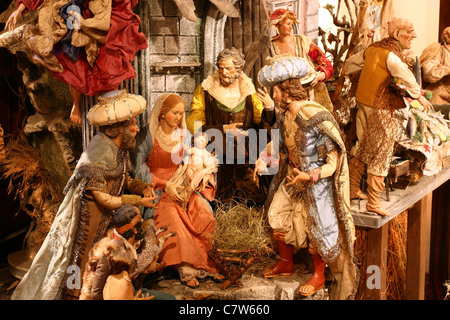 Italy, Campania, Naples, figurines of typical Naples crib Stock Photo