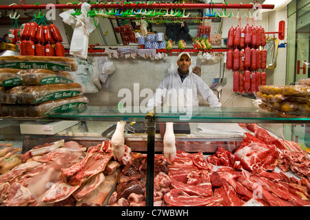 Italy, Liguria, Genoa, islamic butcher's shop Stock Photo