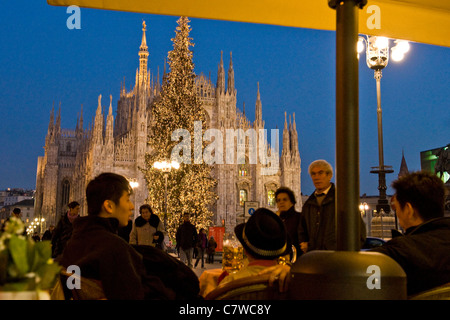 Italy. Lombardy, Milan, Duomo Catherdral, the Duomo at Christmas time Stock Photo