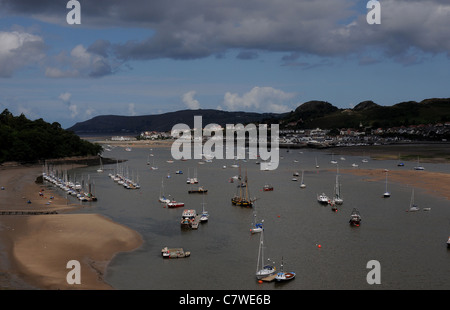 THE  HARBOUR AT CONWY, NORTH WALES Stock Photo