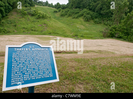 Mississippi, Vicksburg, Vicksburg National Military Park, 1700 acre site of Civil War 1863 military siege operations Stock Photo