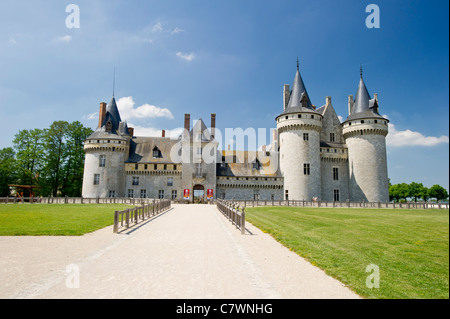 Chateau of Sully-sur-Loire, finest castle in Loire Valley. Stock Photo