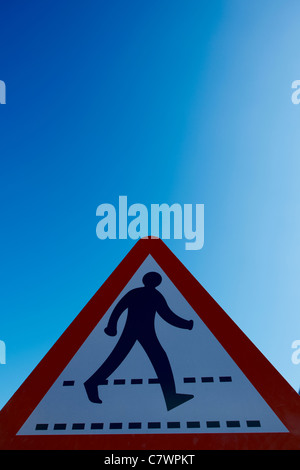 Pedestrian crossing sign Stock Photo