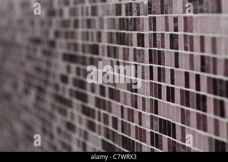 A mosaic wall in the underground of Vienna fading out in the back Stock Photo