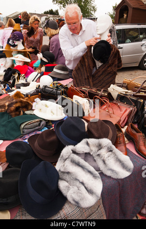 A clothing stall at the 1940's weekend at Leyburn in North Yorkshire , England , Britain , Uk Stock Photo
