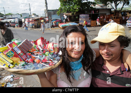 Managua Nicaragua,Mercado shopping shoppers shop shops market buying selling,store stores business businesses,vendor vendors,stall stalls booth dealer Stock Photo