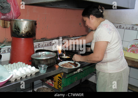 Managua Nicaragua,Central America,Bolonia,neighborhood,restaurant restaurants food dining eating out cafe cafes bistro,kitchen,cook,Hispanic Latin Lat Stock Photo