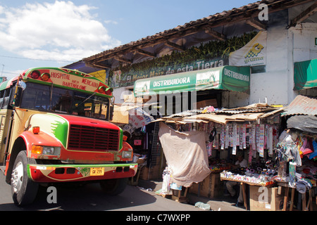 Granada Nicaragua,Central America,Calle Atravesada,shopping shopper shoppers shop shops market markets marketplace buying selling,retail store stores Stock Photo