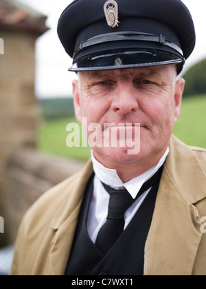 Bus conductor, Beamish, The North of England Open Air Museum County Durham Stock Photo