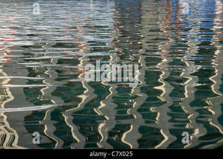 building reflections in the harbour, The Waterfront, Cape Town, Western Cape, South Africa Stock Photo