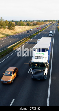 Asda lorry on the motorway Stock Photo