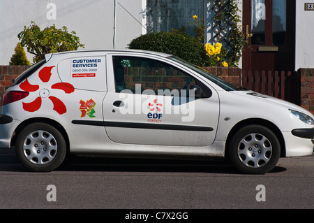 EDF Energy Vehicle uk electricity company companies Stock Photo