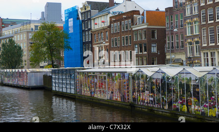 Back of the flower market (Bloemenmarkt), Amsterdam, Netherlands Stock Photo