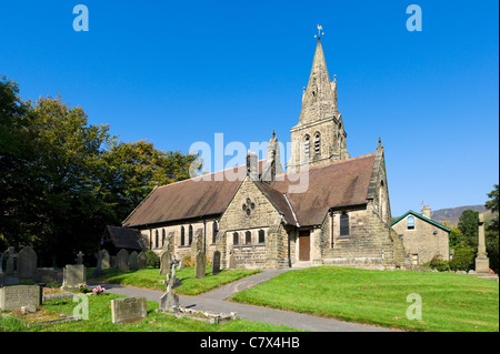 The village church in Edale, Peak District National Park, Derbyshire, England, UK Stock Photo