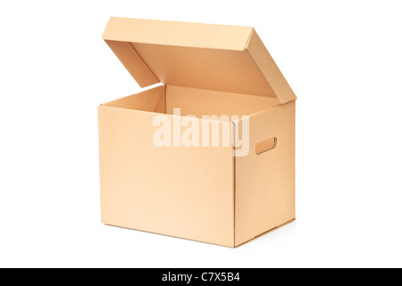 An open paper box Stock Photo