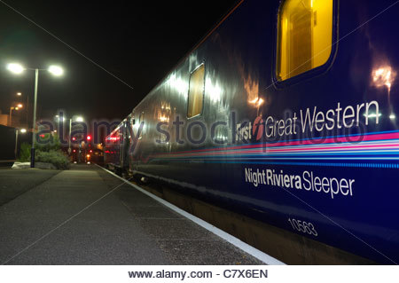 The Night Riviera sleeper train from Penzance to London Paddington at ...