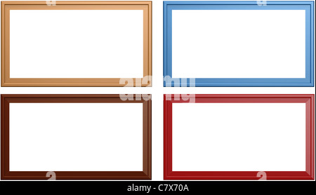 Empty sundry photo frame isolated on pure white background. 3D rendered. Stock Photo