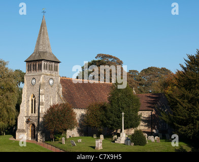 St Nicholas, Parish church of the Hampshire village of Wickham, Wickham, Hampshire, England, Uk. Stock Photo