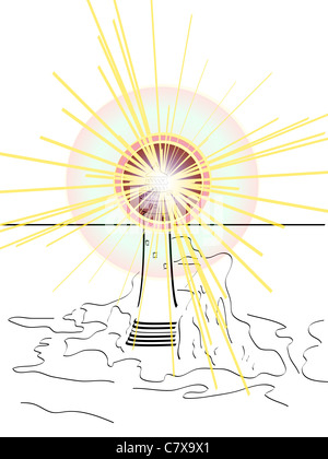 Lighthouse beam of light and beacon of hope and strategic guidance ...