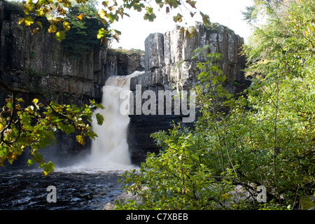 High Force waterfall, Teesdale Durham in early autumn Stock Photo
