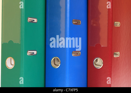 office folders binder background Stock Photo